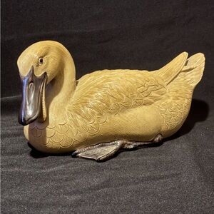 Decorative Golden Duck Sculpture - Home Art